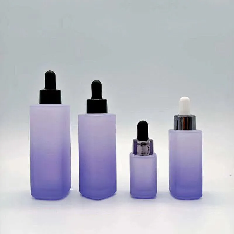 Wholesale  Empty Glass Dropper Bottles 30ml 50ml 75m Dropper Bottles packaging for oil/serum OEM with logo printed or hot foiled