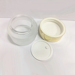 Eco Friendly Custom 50g Empty Matt Frosted Bottle Glass Face Cream Jar