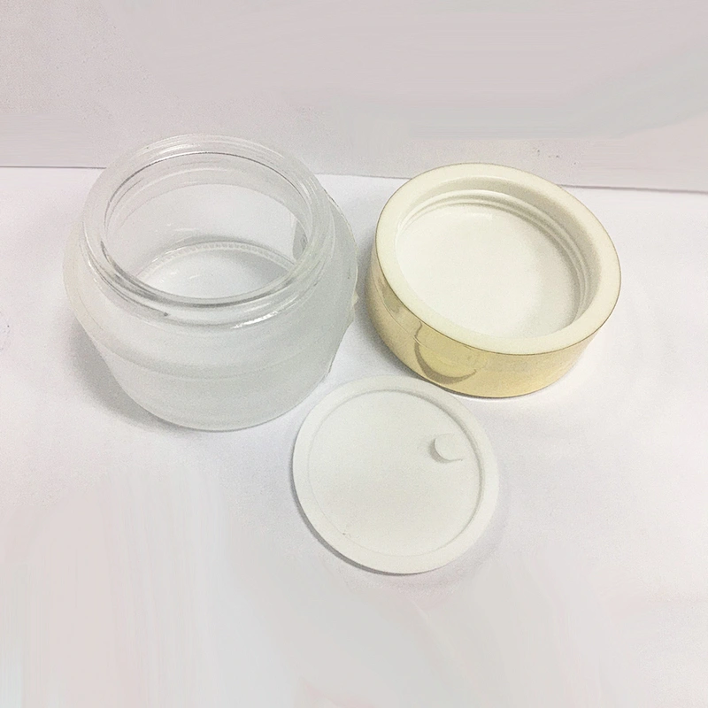 Eco Friendly Custom 50g Empty Matt Frosted Bottle Glass Face Cream Jar