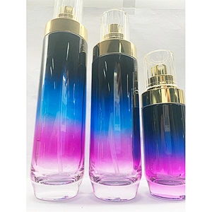 Cosmetic Packaging Sets Round Straight Shape Lotion Bottles and Cream Jar