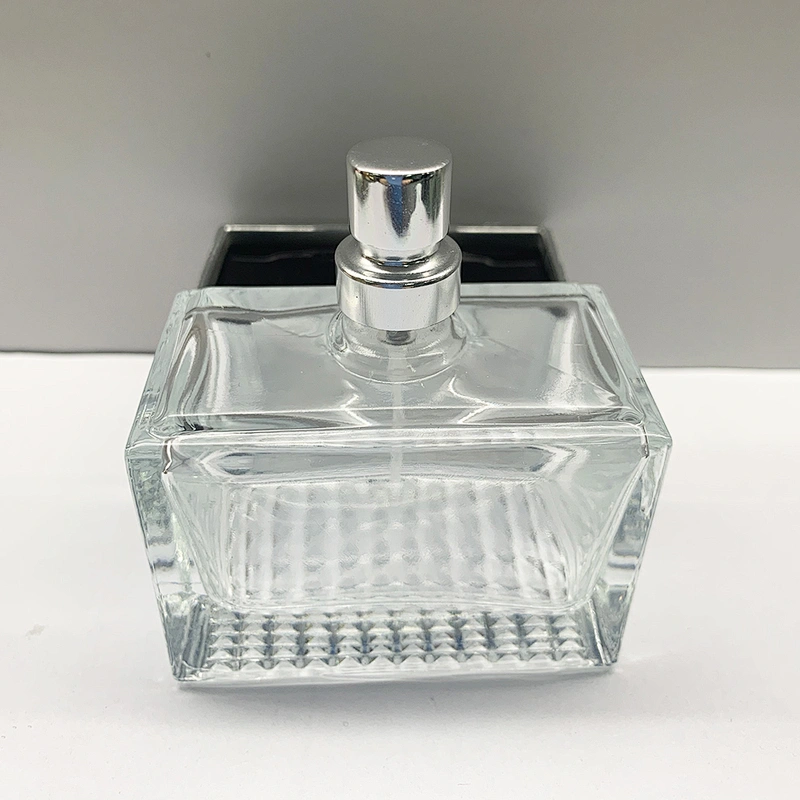 Custom Fashion Design 50ml Transparent Polished Empty Perfume Glass Bottle