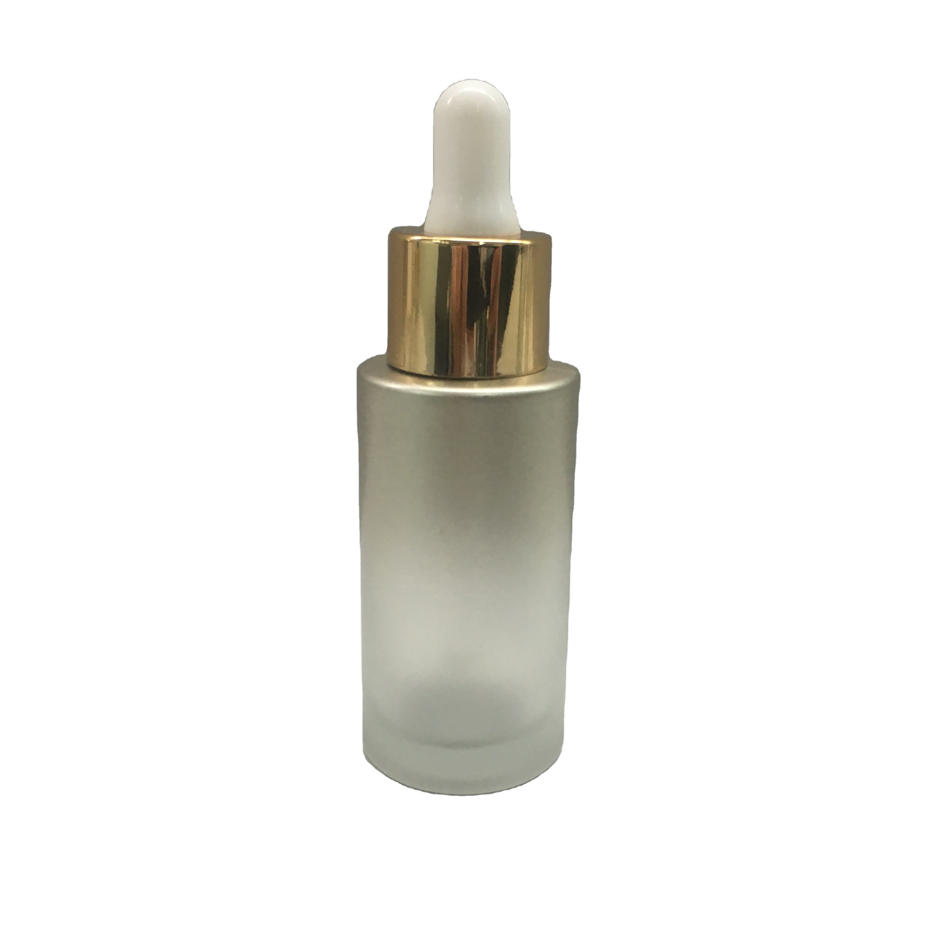 Customized Frosted/Painted Glass Cylinder Dropper Bottles 30ml, Fancy Dropper Bottles packaging for oil/serum, OEM order