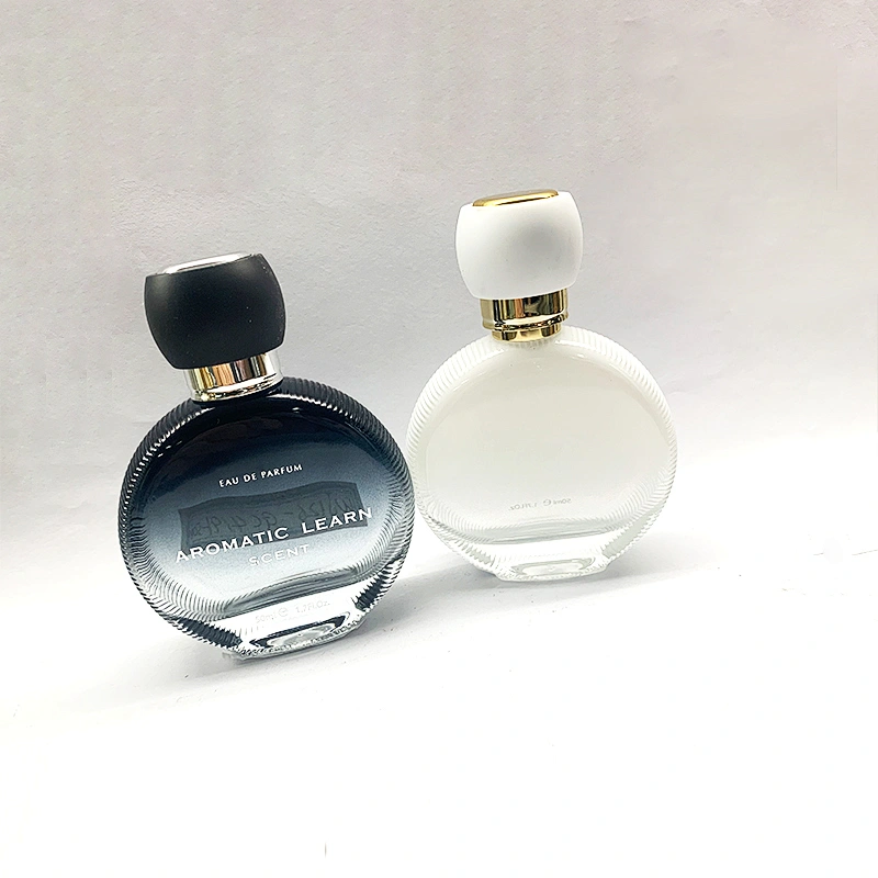 Wholesale exquisite high quality 50ml round glass empty perfume bottle