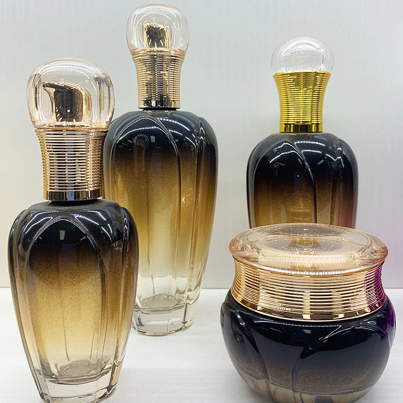 Skin Care Cosmetics Packaging glass Body Cream Lotion Bottles and Jars