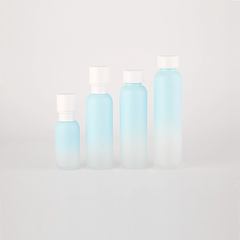 Glass Cosmetic Packaging Set Cream Jar Perfume Spray Bottle Pump Lotion Bottle Glass Material Skin Care Cream Personal Care