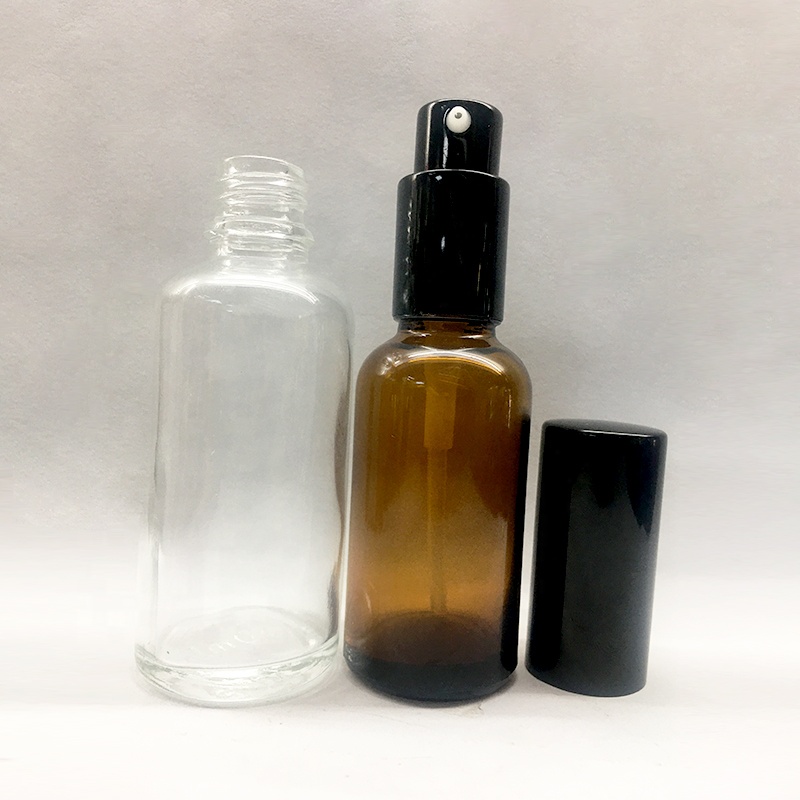 China factory supply Cosmetic packing Glass pump lotion bottle for skin care