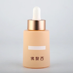 New design empty 30ml orange color essential oil glass dropper bottle