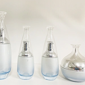Luxury 50g 40ml 100ml 130ml cosmetic skincare set packaging  glass bottle pump body lotion bottle