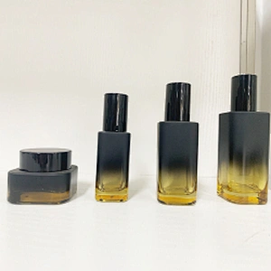 Empty 40ml 80ml110mlGlass Liquid Cosmetic Container Bottle Cream Lotion Bottle Set 50g