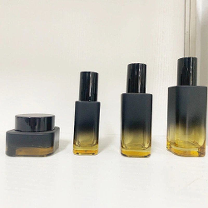 Empty 40ml 80ml110mlGlass Liquid Cosmetic Container Bottle Cream Lotion Bottle Set 50g