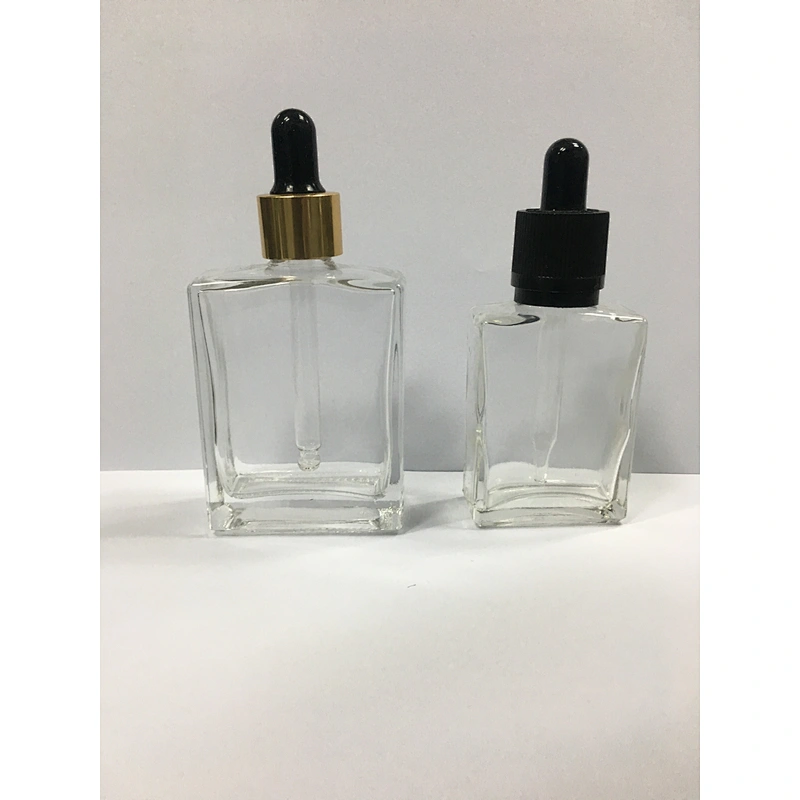 30 50 100ml empty essential oil/serum glass packaging cosmetic dropper bottle with dropper cap, customized color and printing