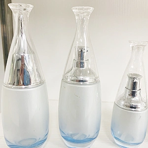 Luxury 50g 40ml 100ml 130ml cosmetic skincare set packaging  glass bottle pump body lotion bottle