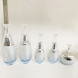 Luxury 50g 40ml 100ml 130ml cosmetic skincare set packaging  glass bottle pump body lotion bottle