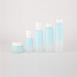 Glass Cosmetic Packaging Set Cream Jar Perfume Spray Bottle Pump Lotion Bottle Glass Material Skin Care Cream Personal Care