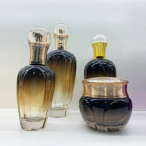 Skin Care Cosmetics Packaging glass Body Cream Lotion Bottles and Jars