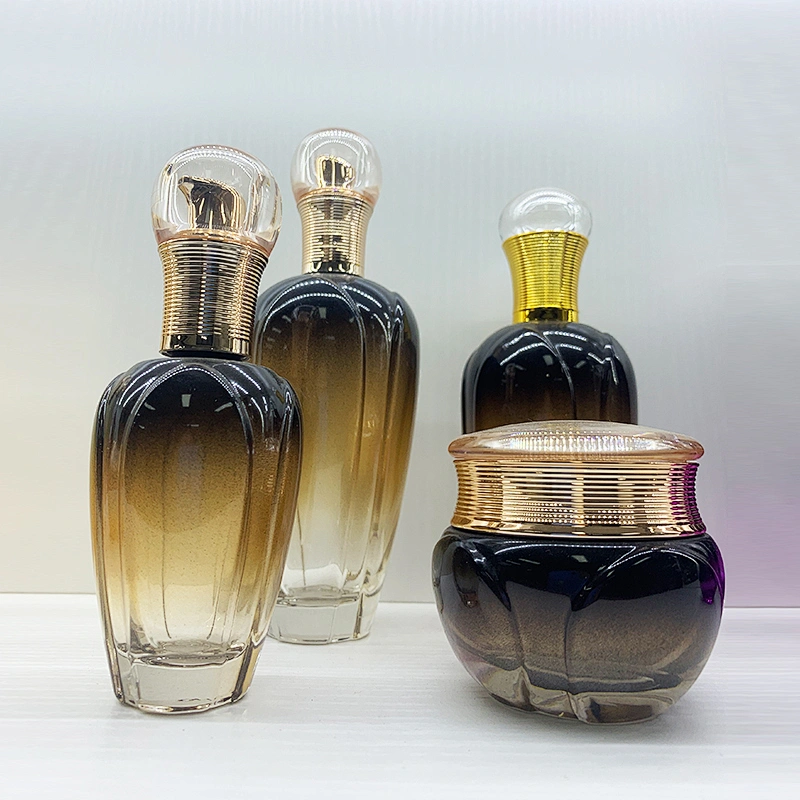 Skin Care Cosmetics Packaging glass Body Cream Lotion Bottles and Jars