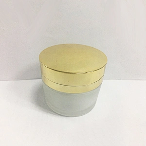 Eco Friendly Custom 50g Empty Matt Frosted Bottle Glass Face Cream Jar