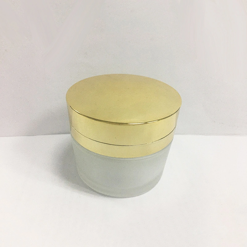 Eco Friendly Custom 50g Empty Matt Frosted Bottle Glass Face Cream Jar