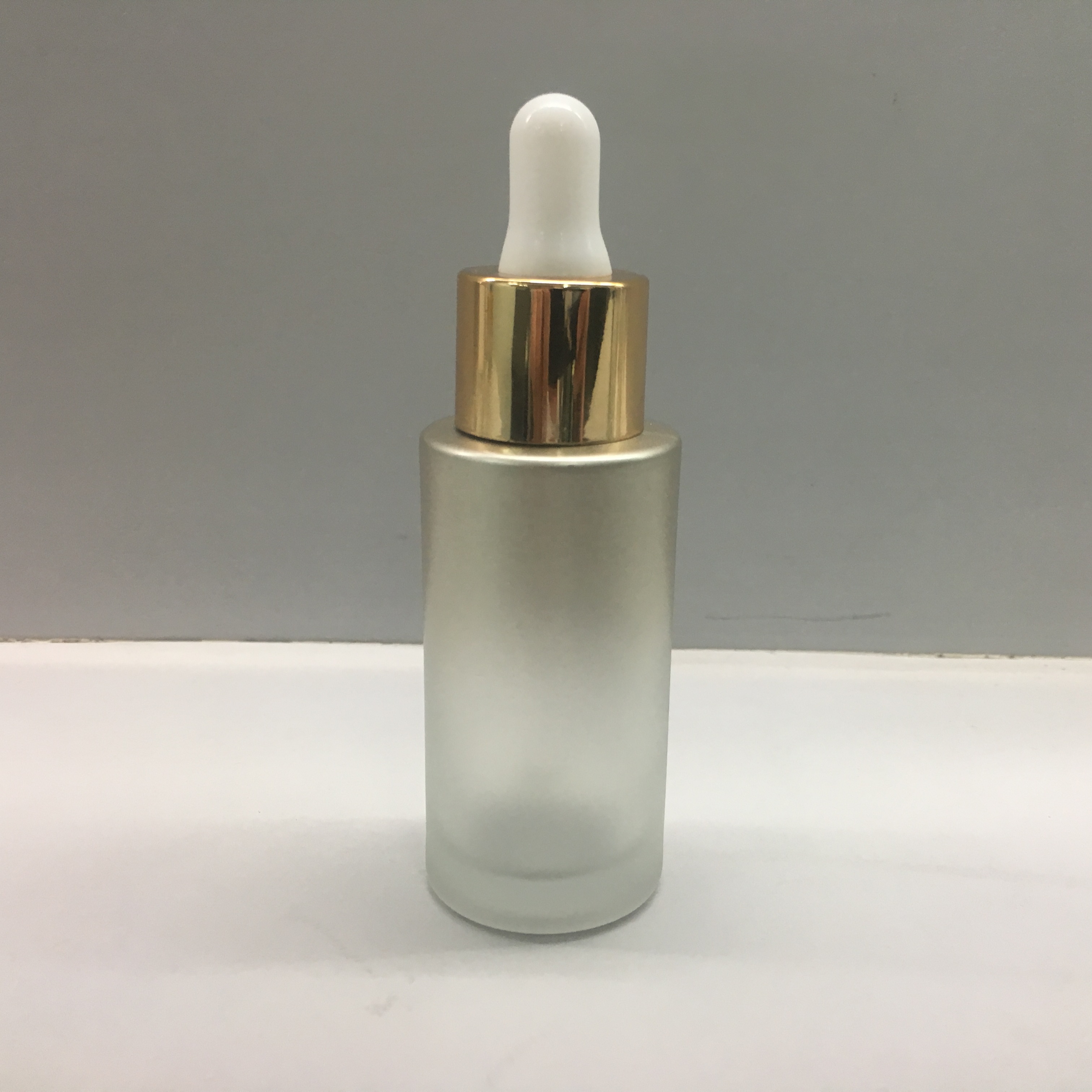 Customized Frosted/Painted Glass Cylinder Dropper Bottles  Fancy Dropper Bottles packaging for oil/serum, OEM order