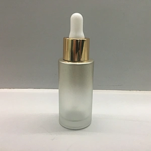 Customized Frosted/Painted Glass Cylinder Dropper Bottles  Fancy Dropper Bottles packaging for oil/serum, OEM order