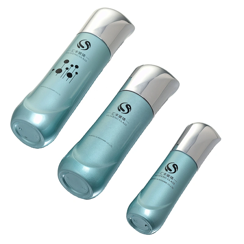 Skin care  packaging painting glass cosmetic bottles for lotion, serum, toner and cream. Customized color, logo are welcome