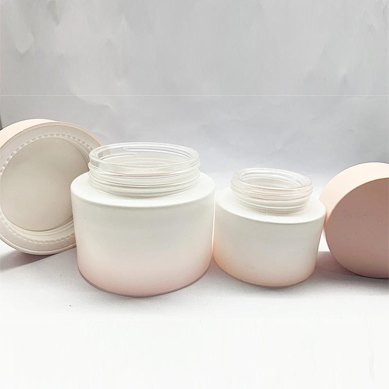 Wholesale glass custom logo empty cosmetic cream jars with cheap price