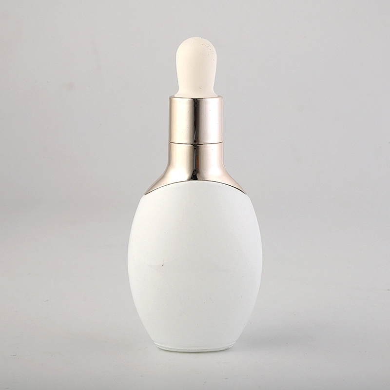 Essential Oil Luxury Opal White Porcelain Glass 30ml Dropper Bottle