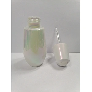 50 ml holographic empty essential oil glass packaging cosmetic press dropper bottle for serum