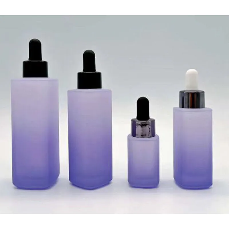 Wholesale  Empty Glass Dropper Bottles 30ml 50ml 75m Dropper Bottles packaging for oil/serum OEM with logo printed or hot foiled