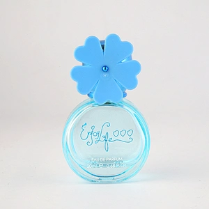 New design glass refillable 20ml blue perfume bottle