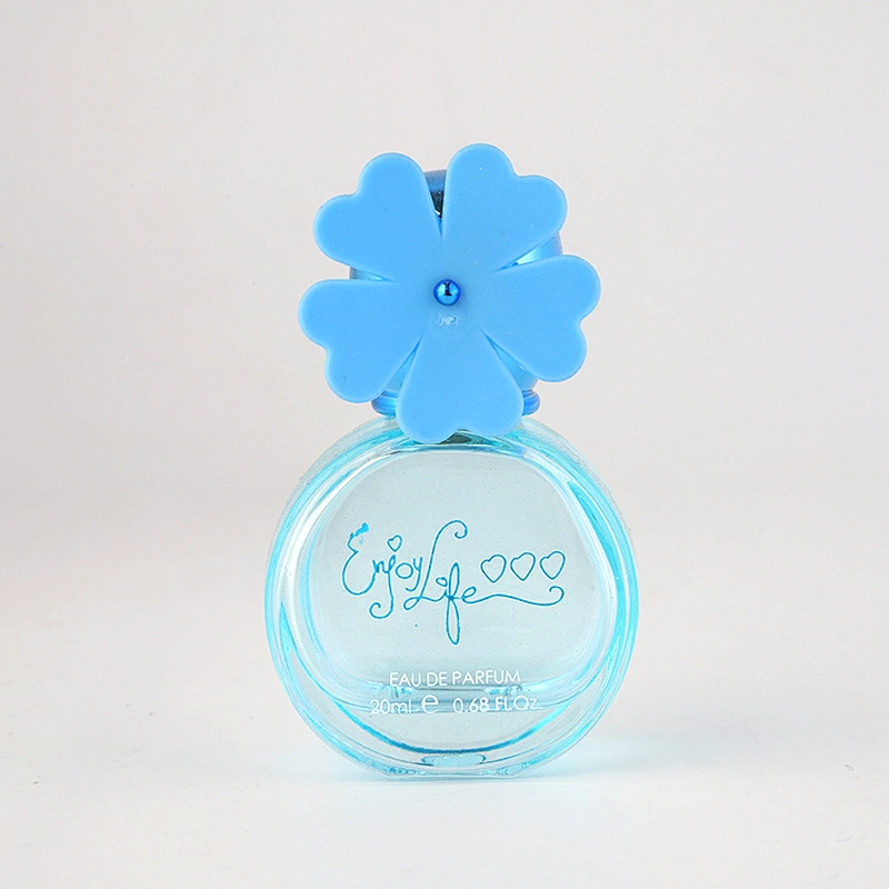 New design glass refillable 20ml blue perfume bottle