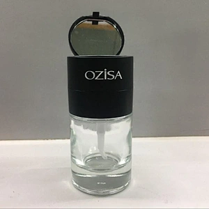 30ml Glass foundation bottle  with matte black pump and cap mirror, Customized color logo are welcome