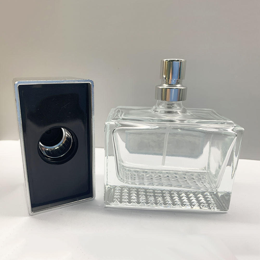 Custom Fashion Design 50ml Transparent Polished Empty Perfume Glass Bottle