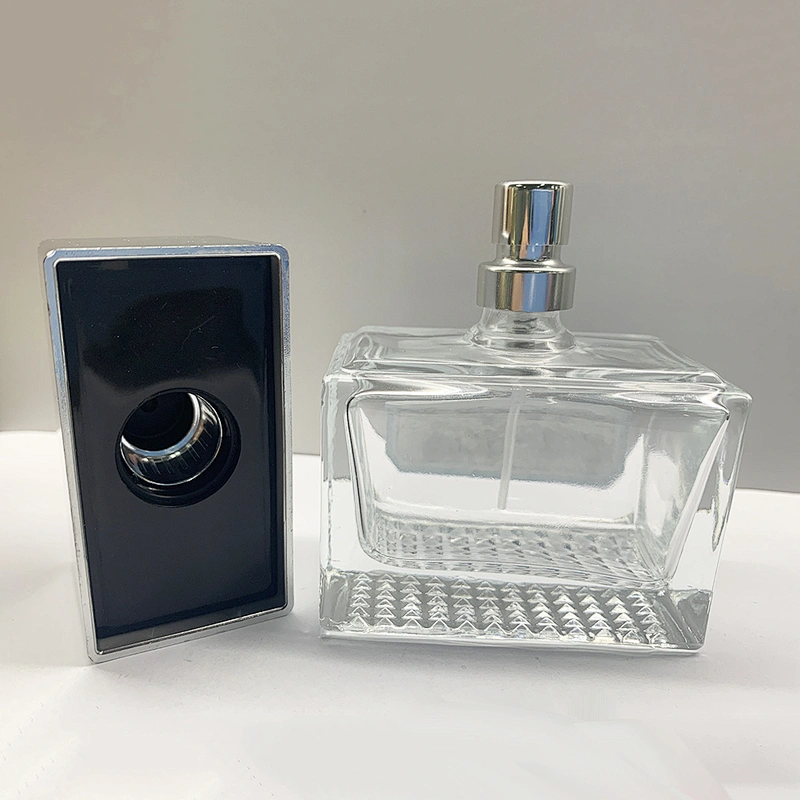 Custom Fashion Design 50ml Transparent Polished Empty Perfume Glass Bottle