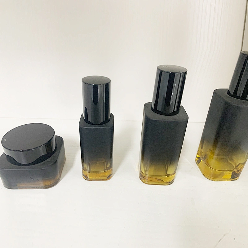 Empty 40ml 80ml110mlGlass Liquid Cosmetic Container Bottle Cream Lotion Bottle Set 50g
