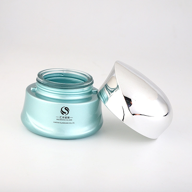 Glass Cosmetic Jar Cosmetic Container New Design Empty Luxury Skin Care 50g Glass Material Skincare Packaging,cream Packaging