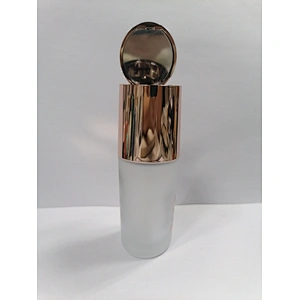 New Arrival   30ml glass   foundation bottle  with  mirror gold pump and clear cap, Customized color,  silk screen logo