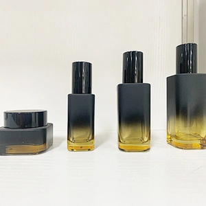 Empty 40ml 80ml110mlGlass Liquid Cosmetic Container Bottle Cream Lotion Bottle Set 50g