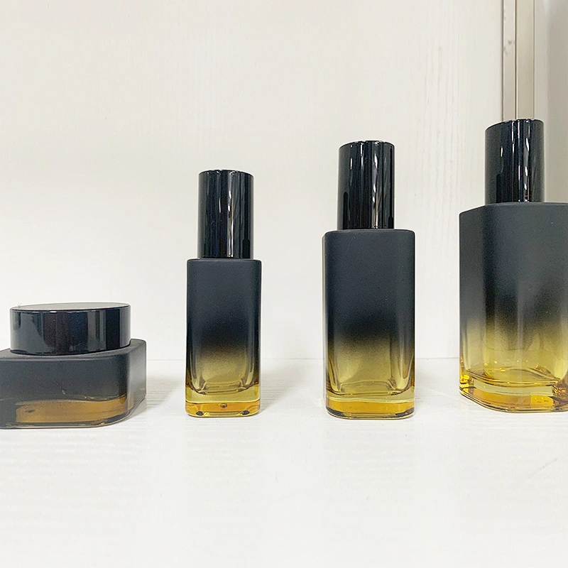 Empty 40ml 80ml110mlGlass Liquid Cosmetic Container Bottle Cream Lotion Bottle Set 50g