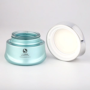 Glass Cosmetic Jar Cosmetic Container New Design Empty Luxury Skin Care 50g Glass Material Skincare Packaging,cream Packaging