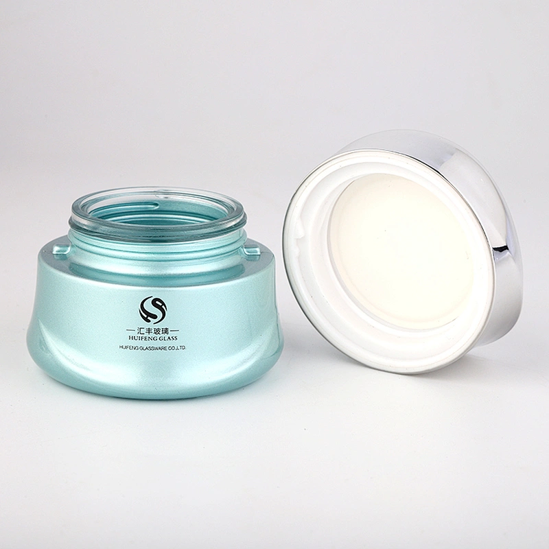 Glass Cosmetic Jar Cosmetic Container New Design Empty Luxury Skin Care 50g Glass Material Skincare Packaging,cream Packaging