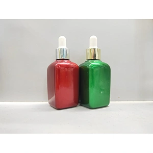 Hot sell 30 50ml empty essencial oil glass packaging cosmetic dropper bottle with aluminum shoulder and pump
