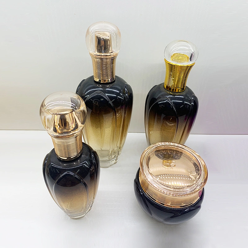 Skin Care Cosmetics Packaging glass Body Cream Lotion Bottles and Jars