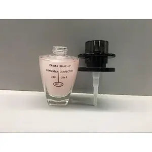 30ml Glass foundation bottle  with matte black pump and cap, Customized color, logo are welcome