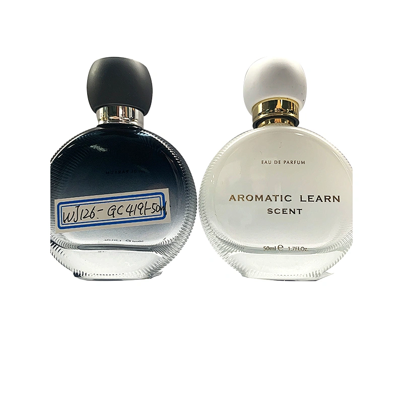 Wholesale exquisite high quality 50ml round glass empty perfume bottle