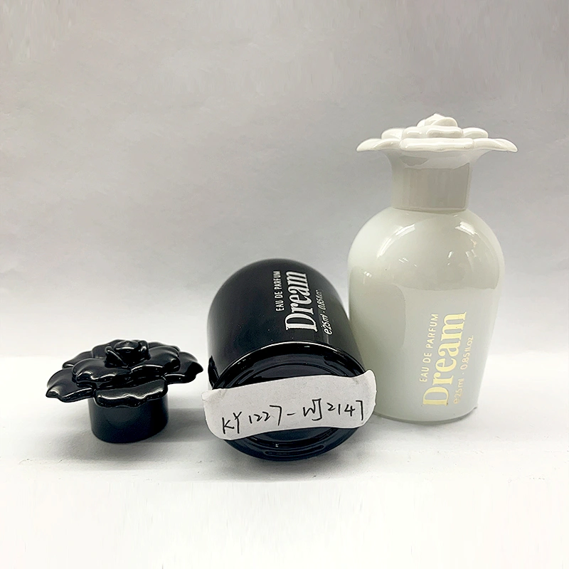 High quality refillable custom ceramic 50ML perfume glass bottle