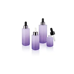 Wholesale  Empty Glass Dropper Bottles 30ml 50ml 75m Dropper Bottles packaging for oil/serum OEM with logo printed or hot foiled