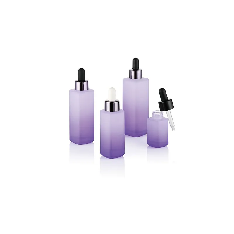 Wholesale  Empty Glass Dropper Bottles 30ml 50ml 75m Dropper Bottles packaging for oil/serum OEM with logo printed or hot foiled