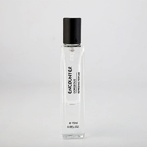 Travel size Empty 15ml Glass Perfume Bottle with Atomizer Fine Mist spray pump