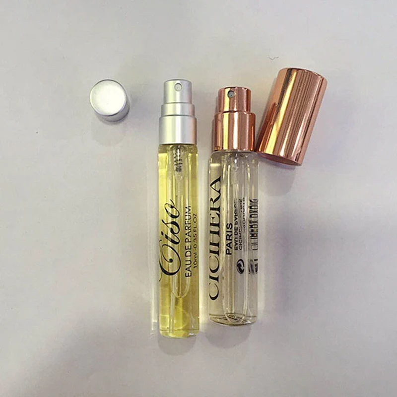 Safety Luxury Sprayer Bottles Plastic Aluminum Cover 10Ml Perfume Bottles